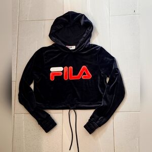 Fila Black Garment with Orange and Blue Logo